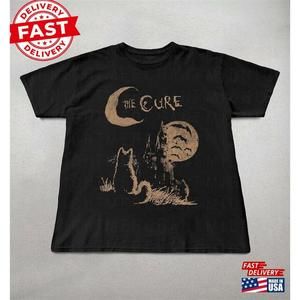 The Cure Cat Tee 90S Alt Indie Rock Unisex Shirt Classic